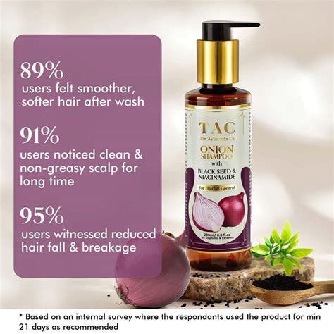 Buy TAC - THE AYURVEDA CO. ONION WITH BLACK SEED & NIACINAMIDE HAIR ...