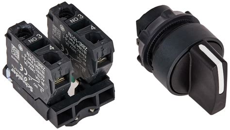 Schneider Electric, selector switch, Harmony XB5N/XB7N, plastic, black ...