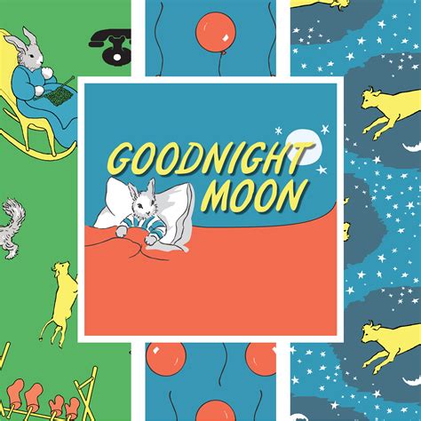 A Clipart-Style Image Featuring A Rabbit Saying Goodnight To The Moon ...