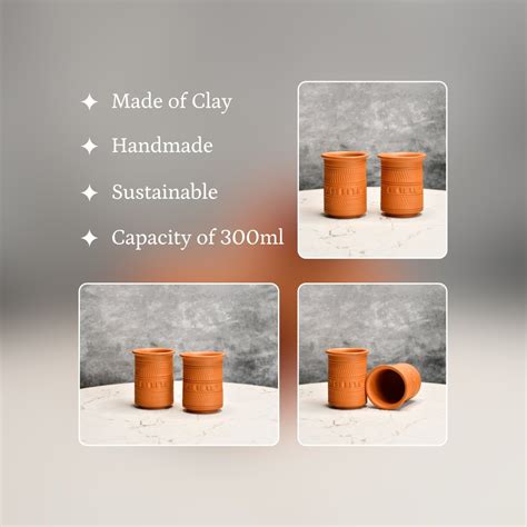 Buy Terracotta water Tumbler set: Drinkware Online at Sowpeace