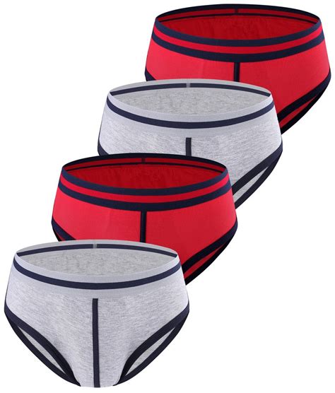 Buy U-lite Mens Athletic Underwear Men Breif underwears 4-Pack Red ...