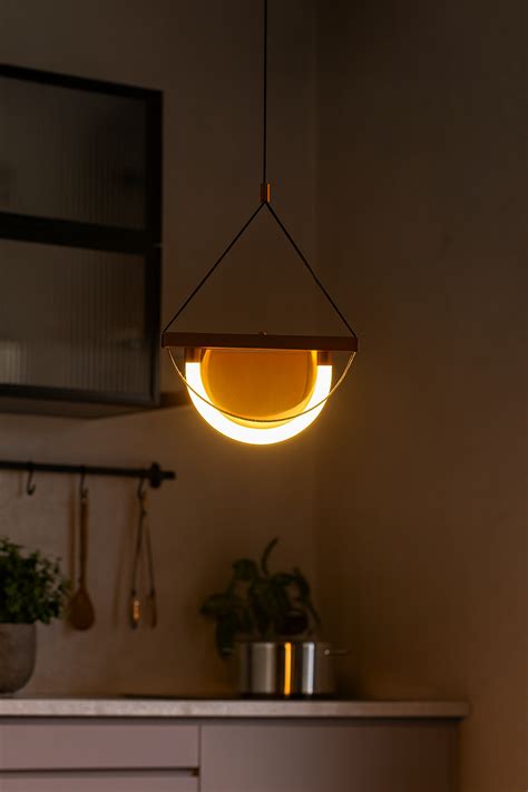 HDC Led 1 Light Amber Pendant Ceiling Lamp Light Fixture - Tricolor