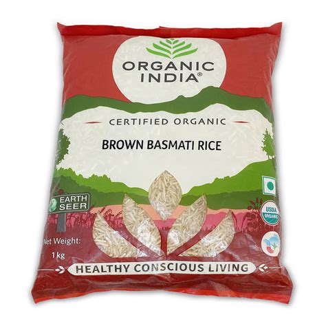 Organic India Brown Basmati Rice, 1 kg Pack : Amazon.in: Grocery ...