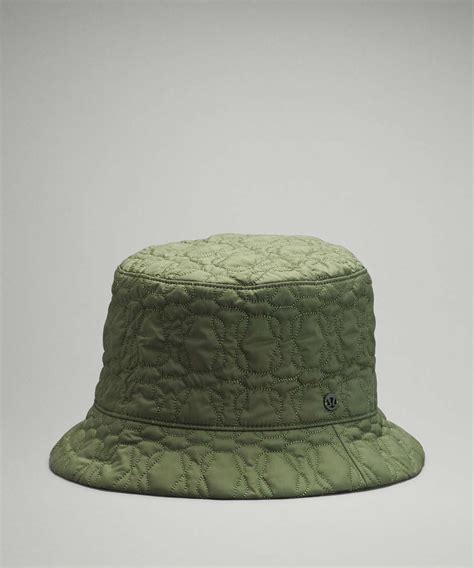 Lululemon Reversible Quilted Bucket Hat - Green Twill - lulu fanatics