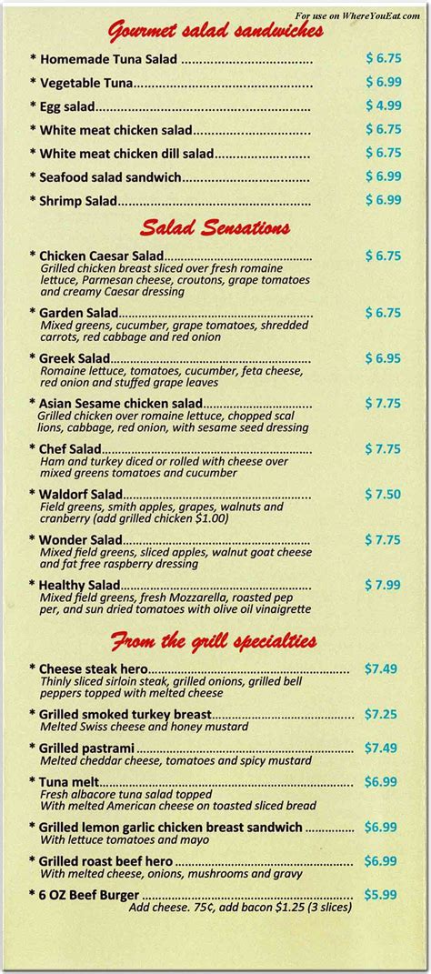 Wonder Bagels Restaurant in New Jersey / Menus & Photos