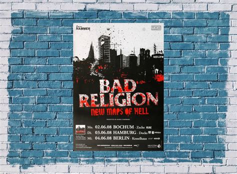 Bad Religion - New Maps Of Hell, Tour 2008 - Konzertplakat, US$ 26.81