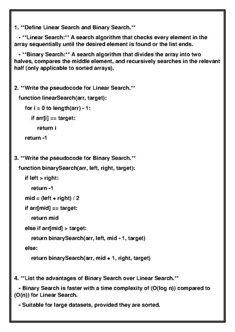 ALL SORT ALGO - best of luck - Define Linear Search and Binary Search ...