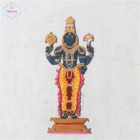 10" Vishnu MDF Decor Cut-out – Trove Craft India