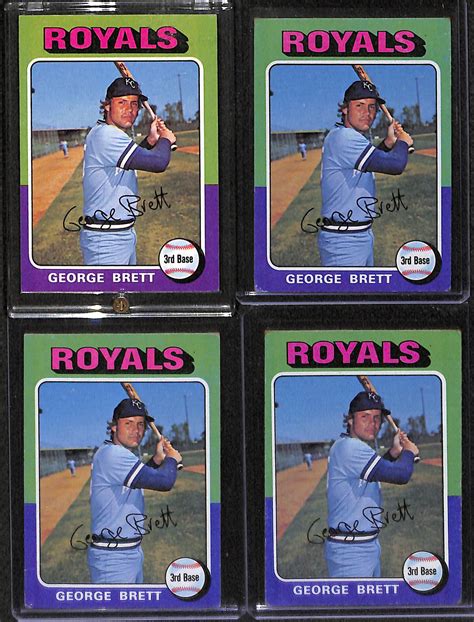 Lot Detail - Lot of 4 - 1975 Topps Baseball George Brett Rookie Cards