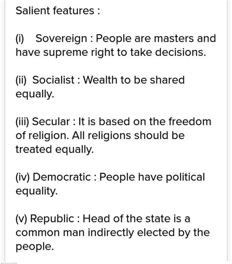 5. Explain any four salient features of Indian constitution. - Brainly.in