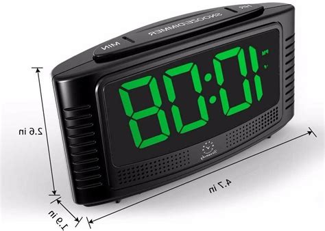 DreamSky Little Digital Alarm Clock with Snooze, Clear