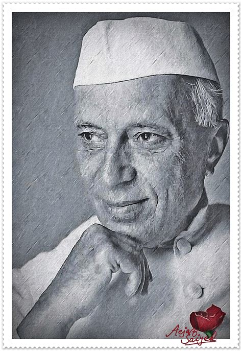 Digital Sketch Of Jawaharlal Nehru Ji - Desi Painters