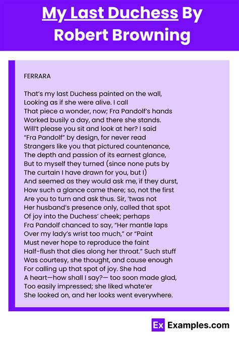 My Last Duchess Poem by Robert Browning to Download