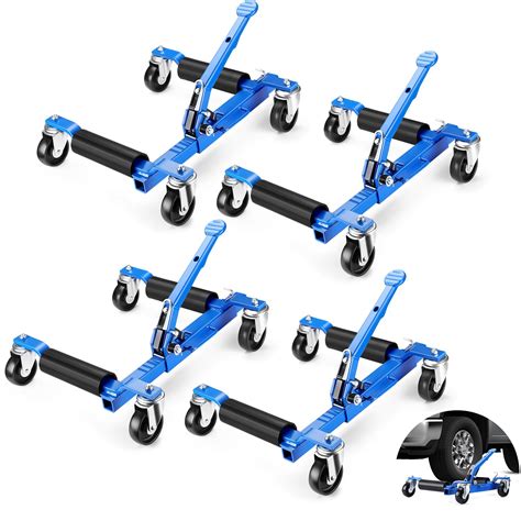 GarveeTech 4 PCS Car Wheel Dolly with Tire Jack, Trailer Dolly for Vehicle Positioning, 6000 LBS ...