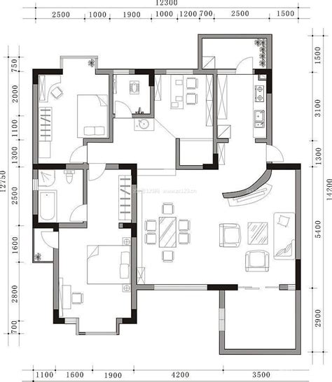 90平方米住宅户型研发设计平面图免费下载 - 建筑户型平面图 - 土木工程网