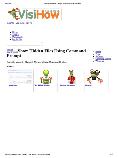 Image result for Show Hidden Files Using Command Prompt
