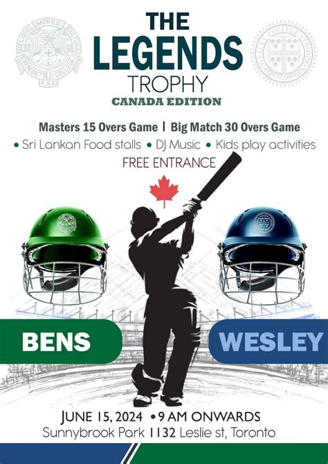 The Legends Trophy Canada Edition, Sunnybrook Cricket Ground, Toronto ...