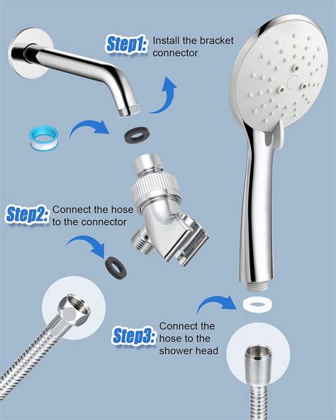 Buy High Pressure Shower Head with Handheld, Rovtop 5 Spray Modes ...