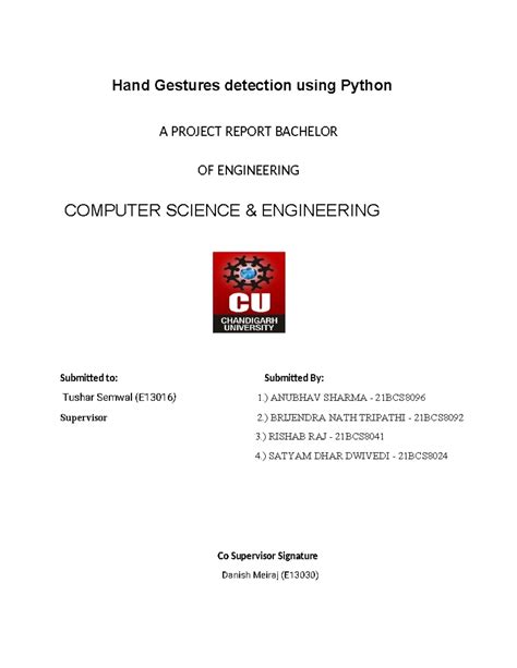 Phase III - report - Hand Gestures detection using Python A PROJECT ...