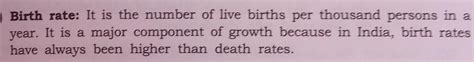 define the term birth rate - Brainly.in
