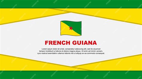 Premium Vector | French guiana flag abstract background design template ...