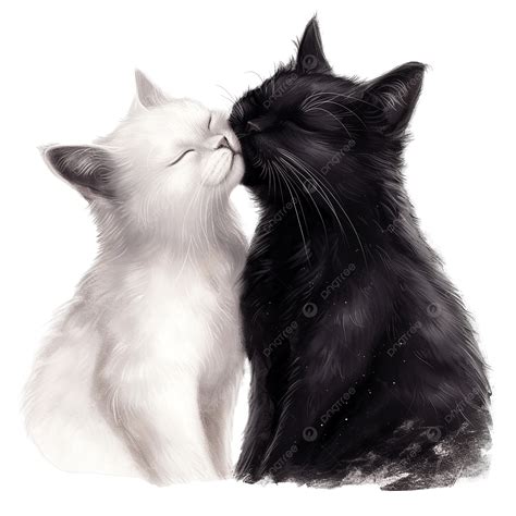 Black Cat And White Cat Love