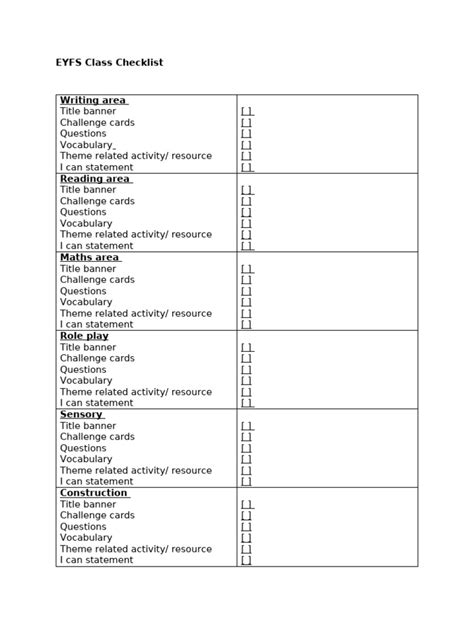 Image result for EYFS Language Checklist