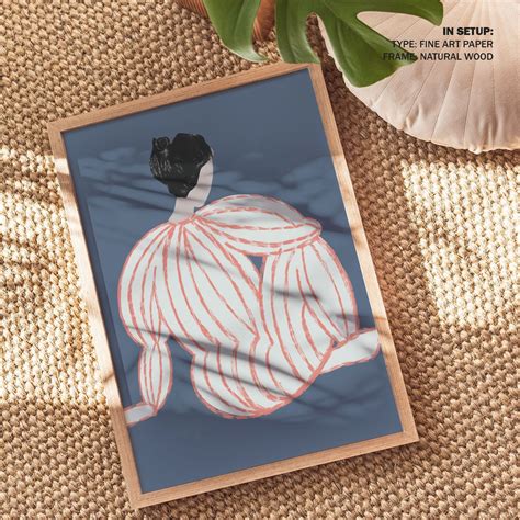 Looking Away II: Buy Best Framed Minimalist Art Painting Online ...