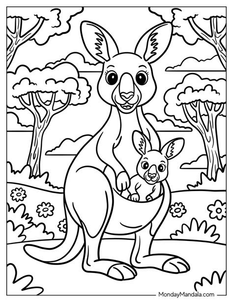 Kangaroo Coloring Sheet