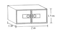 Rukhsar painted the outside of the cabinet of measure 1 m `xx` 2 m `xx ...