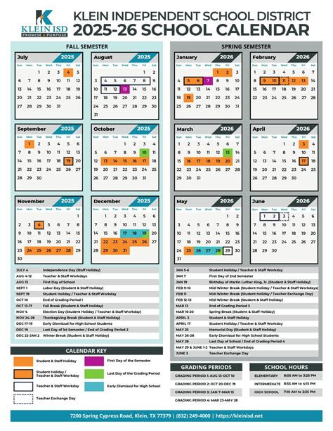 Klein ISD Schools Calendar 25-26 [PDF] - EduCounty