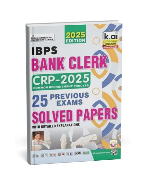 Kiran - IBPS Bank Clerk CRP-2025 Solved Papers [English Medium] – B3books