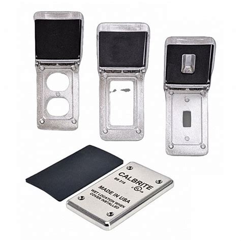 CALBRITE, 316 Stainless Steel, GFCI, Weatherproof Cover - 799ZF9 ...