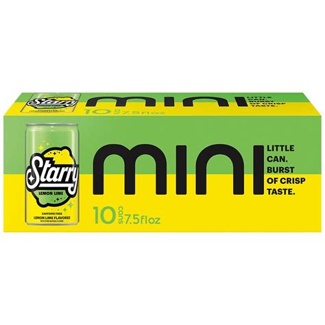 Starry Soda Mini Lemon Lime, 10 Pack Mini Can | Walgreens