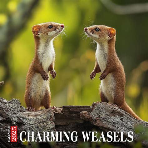 Charming Weasels Calendar 2025 Delightful Images Of Weasels Showcasing ...