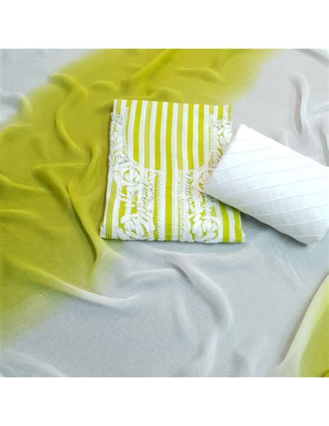 Set 3-13th May - Green & White Stripe Cotton Kurta - Attractive ...