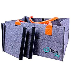 Buy Baby Diaper Caddy Organizer - Rope Nursery Storage Bin for Boys and ...
