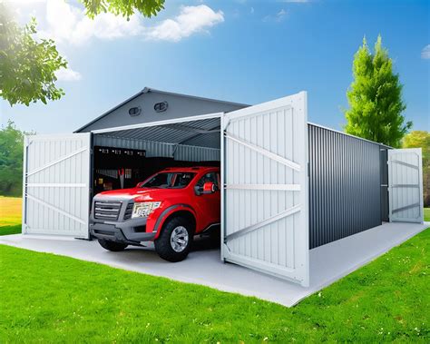ELOMBR 20 x 10 FT Outdoor Storage Shed, Large Metal Garden India | Ubuy
