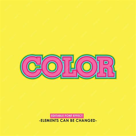 Color font effect | Premium Vector
