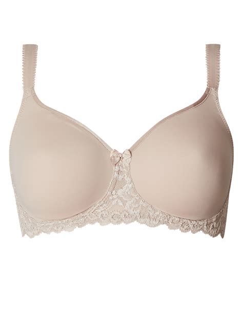 Buy Smoothing Lace Wing Non-Wired Full Cup Bra A-E at Marks & Spencer