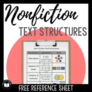 Image result for Text Structure Reference Sheet