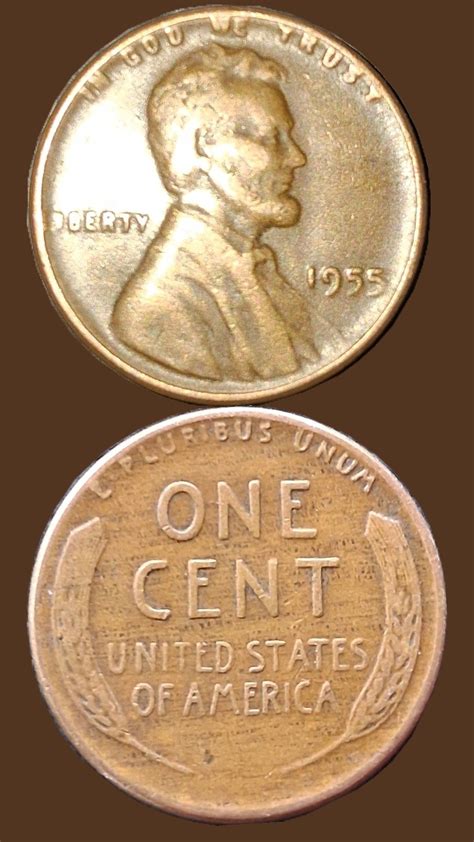 1955 Lincoln Wheat Cent | Old coins worth money, Rare coins worth money ...