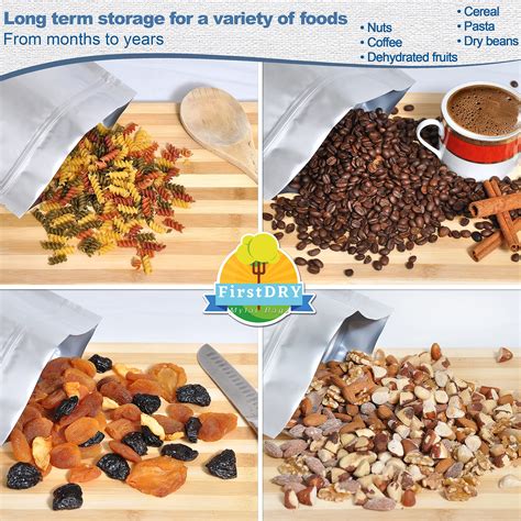 50 x FirstDRY 1 Gallon Mylar Bags - Extra Thick 10 Mil (5 Mil each side ...