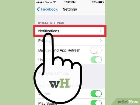 Image result for iPhone Facebook Menu Notifications
