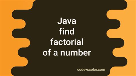 Image result for Factorial in Java