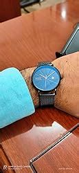 ATTRACTIONZ Date & Time Analog Black Dial Blue Shade Dual Tone Glass On ...