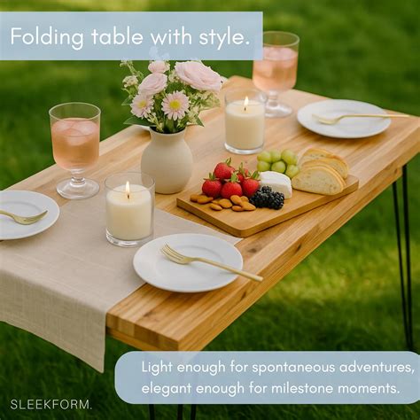 Sleekform Wood Folding Table - Portable Folding Desk India | Ubuy