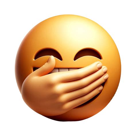 face with hand over mouth emoji on transparent 53292642 PNG