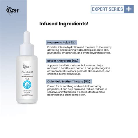 VRH Hyaluronic Serum HA5 30ml | With Hyaluronic Acid, Betaine Anhydrou ...