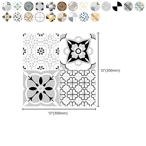 Modern Vinyl Tile Peel and Stick Porcelain Tile Look Vinyl Plank ...